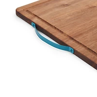 Farberware 18" Acacia Board with Teal Handles