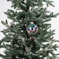 4 Pack 4" Iridescent Clear DIY Plastic Ball Ornaments by Make Market®