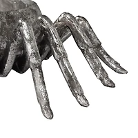 30" Silver Polystone Crab Weathered Decorative Bowl