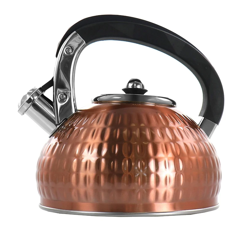 MegaChef 3L Copper Stovetop Whistling Kettle