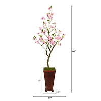 5ft. Cherry Blossom Tree in Decorative Planter