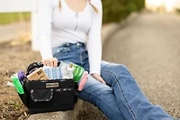 Everything Mary Black & Floral Collapsible Craft Caddy