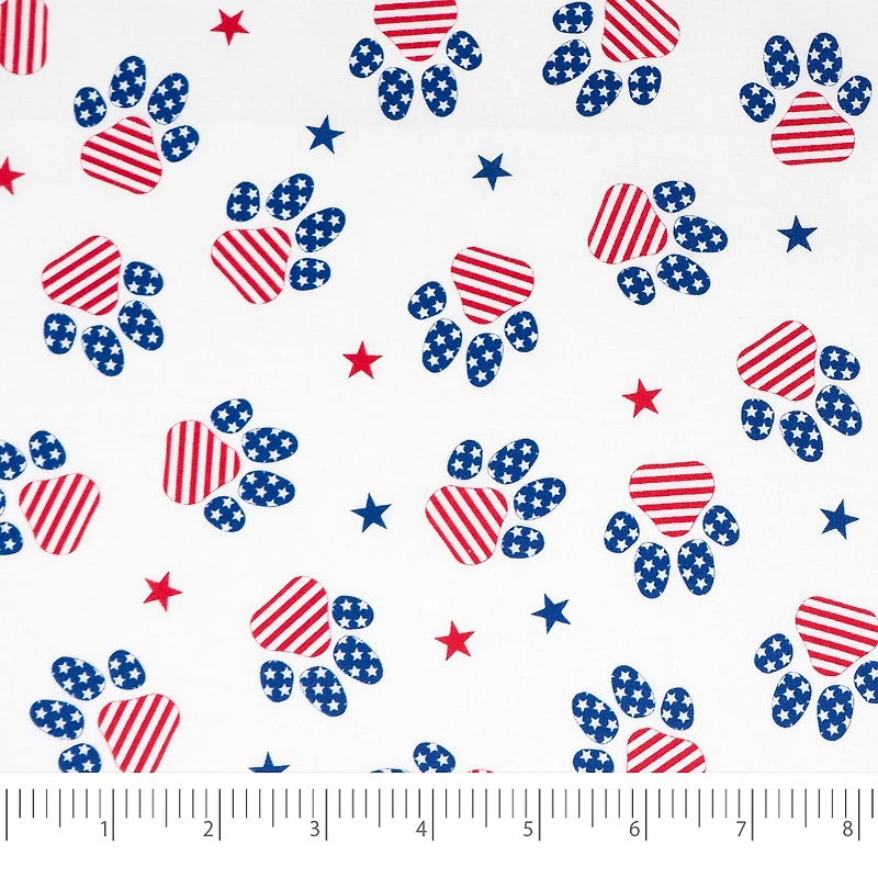 SINGER® Patriotic Paws Cotton Fabric