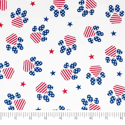 SINGER® Patriotic Paws Cotton Fabric