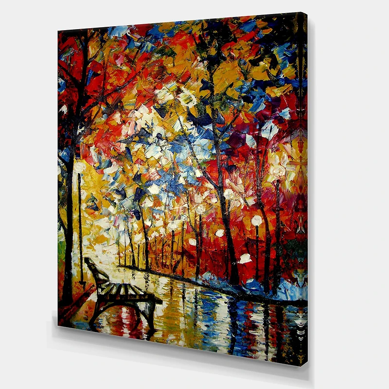 Designart - Romantic Sunset Through Trees In Park III