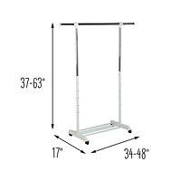 Honey Can Do Chrome & White Garment Rack