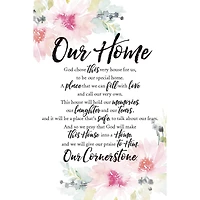 Woodland Grace Series Our Home Wood Plaque With Easel