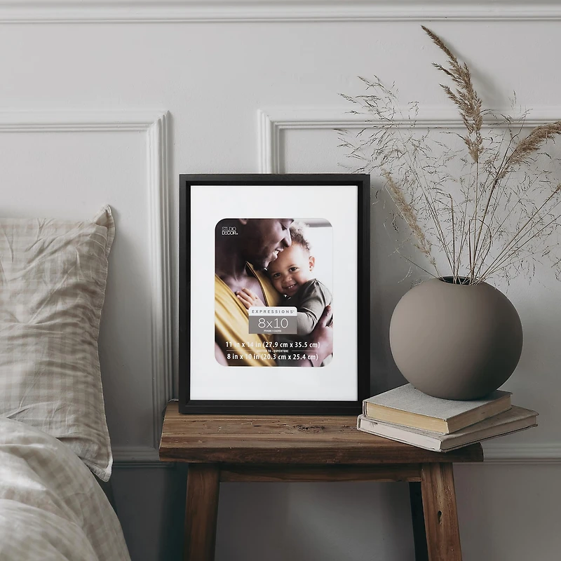 Expressions™ 8" x 10" Black Frame with Mat by Studio Décor®
