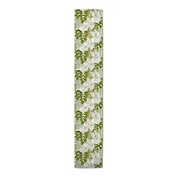 Yellow Green Monstera 16" x 72" Cotton Twill Runner