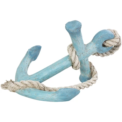 12" Anchor Distressed Sculpture with Rope