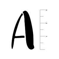 Alphabet Brush Letters Stencils, 7" x 10" by Craft Smart®