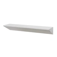 White Wedge Wood Floating Wall Shelf