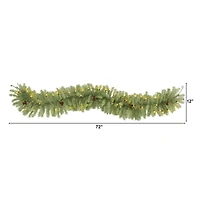 6ft. LED Christmas Pine & Pinecone Garland