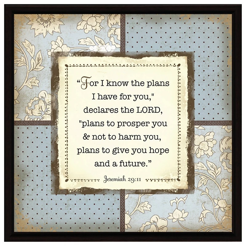 For I Know Wood Plaque In Black Frame