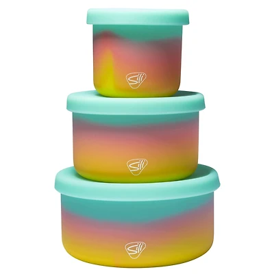 Silipint® 3-Piece Silicone Lidded Bowl Set