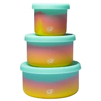 Silipint® 3-Piece Silicone Lidded Bowl Set