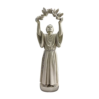 Design Toscano 25" St. Francis's Doves of Peace Garden Statue