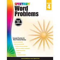Spectrum Word Problems Paperback Workbook, Grade 4