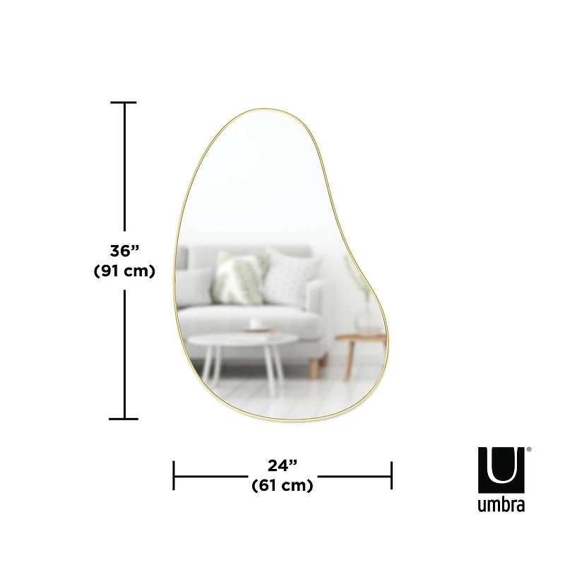Umbra 36" Brass Hubba Pebble Mirror