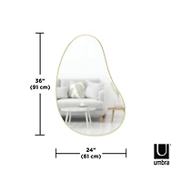 Umbra 36" Brass Hubba Pebble Mirror