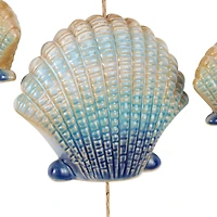 3ft. Blue Ceramic Shell Handmade Ombre Windchime with Driftwood & Bead Accents