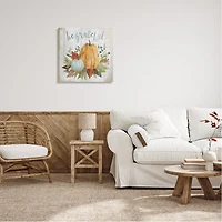 Stupell Industries Be Grateful Autumnal Botanicals Canvas Wall Art
