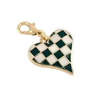 Black & White Checker Heart Charm by Bead Landing™