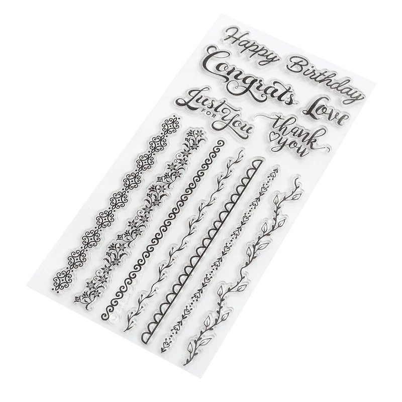 Sentiments & Borders Clear Stamps by Recollections™