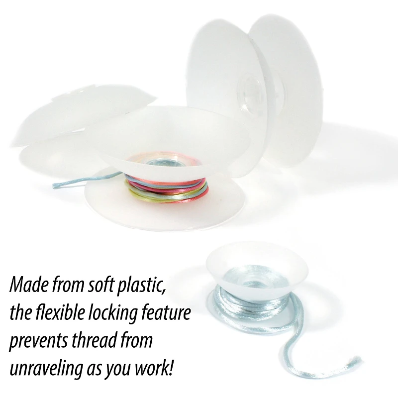The Beadsmith® BASIC elements™ Bob-EEZ® No-Tangle Thread Bobbins Value Pack