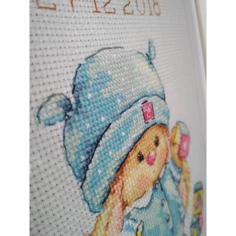 Alisa Rabbit Mi Baby Boy Cross Stitch Kit