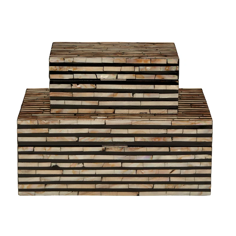 Black Mother of Pearl Coastal Box Set