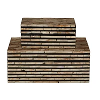 Black Mother of Pearl Coastal Box Set