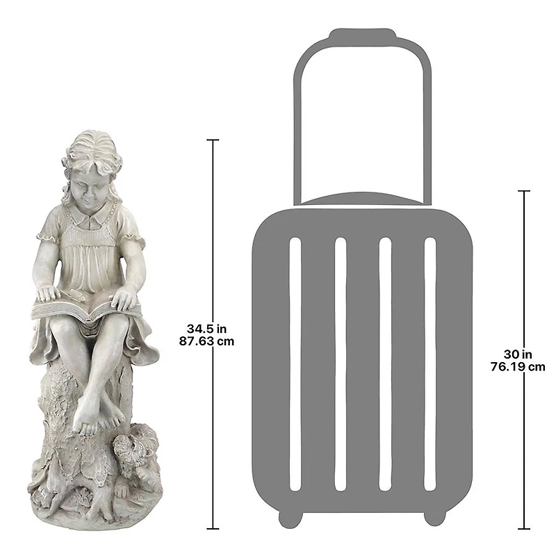 Design Toscano 34.5" Sierra the Reading Child Garden Statue