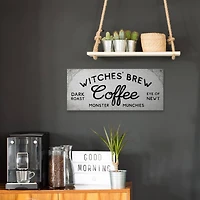 Stupell Industries Witches' Brew Coffee Charming Halloween Design Canvas Wall Art