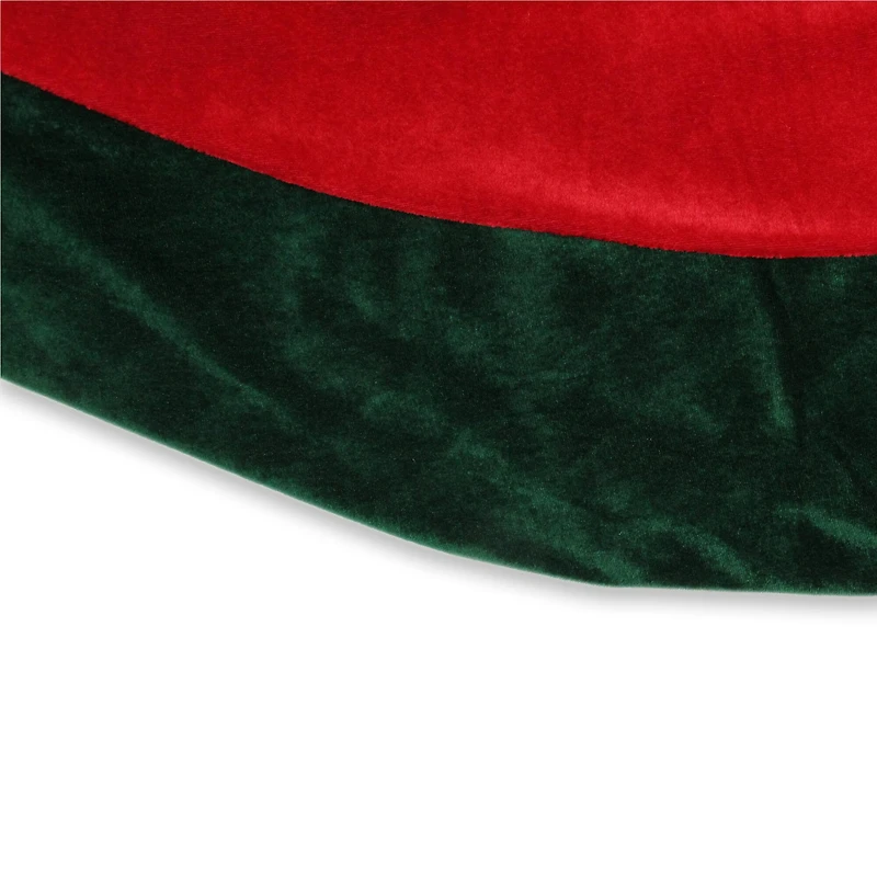 60" Red & Green Traditional Christmas Tree Skirt