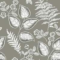 NuWallpaper Gray Foliage Peel & Stick Wallpaper