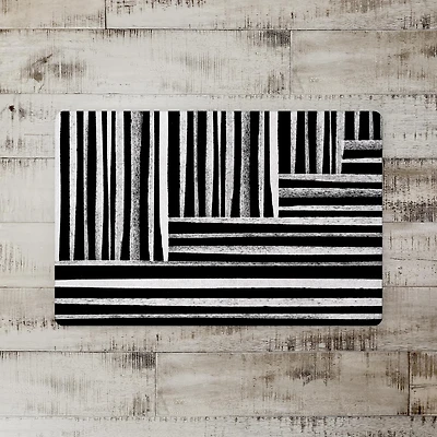 Distressed Lines Pattern 27" x 18" Floor Mat