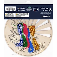 Leisure Arts® Advanced Ocean Flower Wood Stitchery Kit