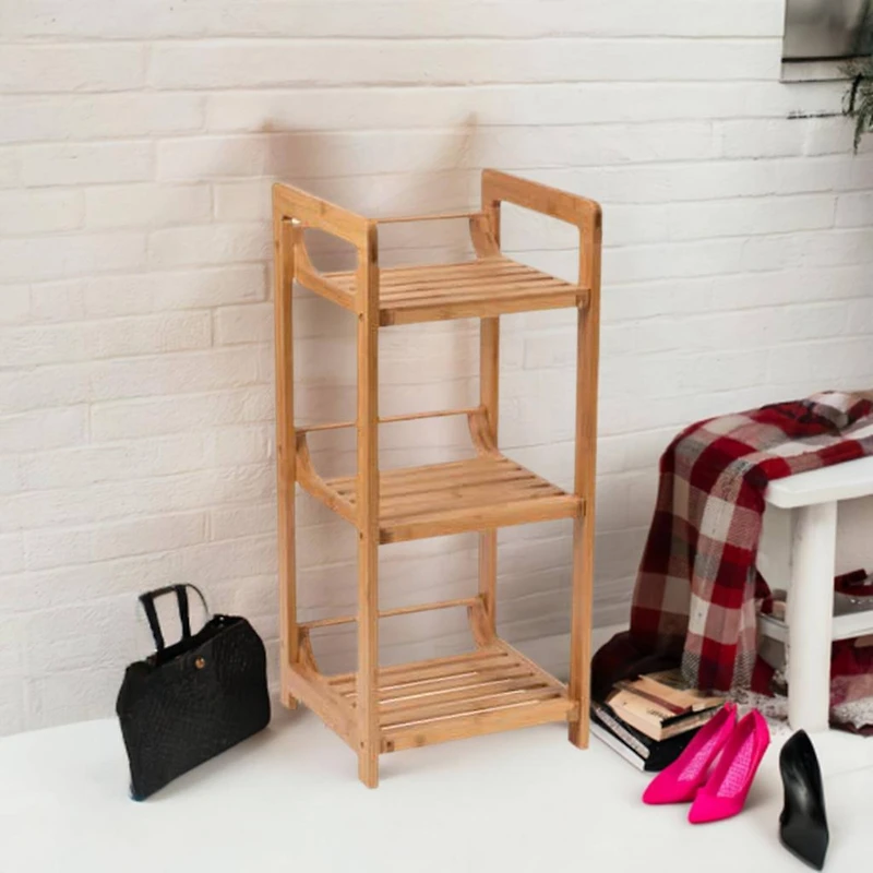 Organize It All 28" Lohas 3-Tier Bamboo Shelving Tower