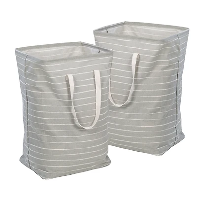 Honey Can Do Gray Collapsible Fabric Laundry Baskets, 2ct.