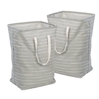 Honey Can Do Gray Collapsible Fabric Laundry Baskets, 2ct.