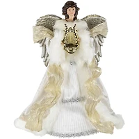 18" White & Silver Angel Christmas Tree Topper