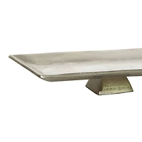 35'' Silver Aluminum Contemporary Tray