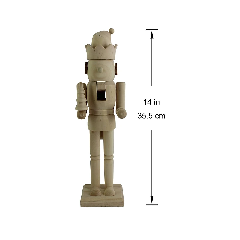 14" Christmas Elf with Tree DIY Pinewood Nutcracker by Make Market®