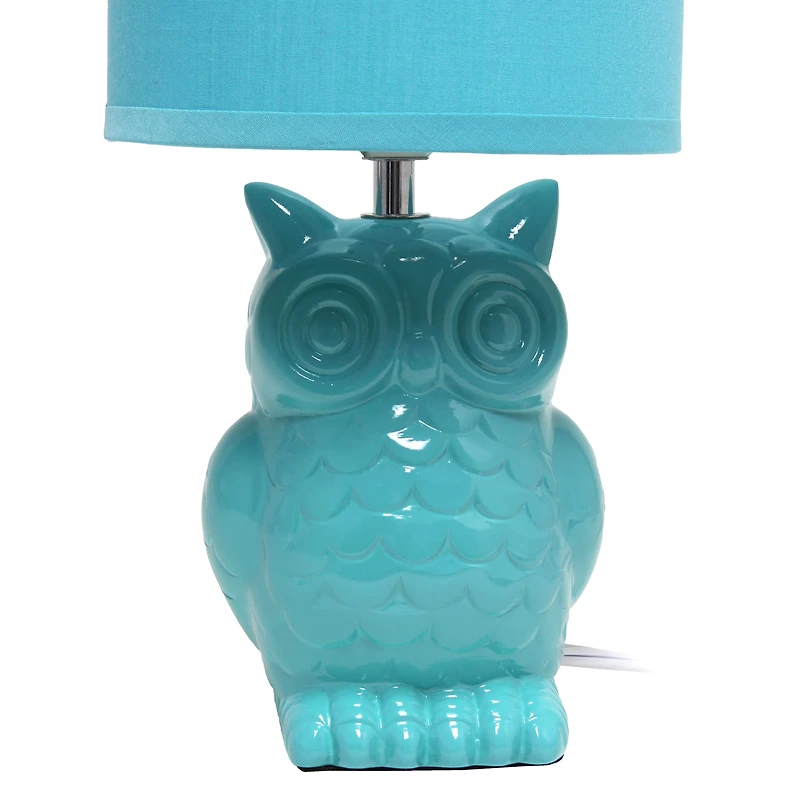 Simple Designs 13" Ceramic Owl Table Lamp