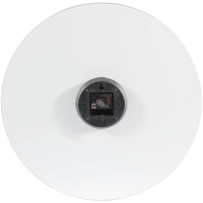 The Novogratz 20" Black Glass Record Style Musical Notes Wall Clock