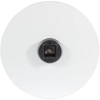 The Novogratz 20" Black Glass Record Style Musical Notes Wall Clock