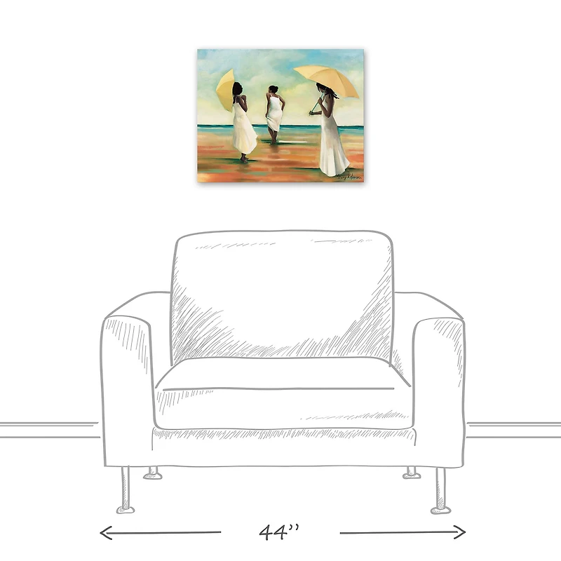 Umbrella Ladies 20" x 16" Canvas Wall Art