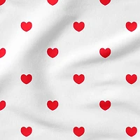 Fabric Editions White Hearts Cotton Fabric