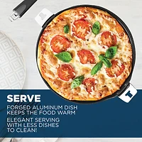 THE ROCK by Starfrit 12.5" Pizza Pan & Flat Griddle With T-Lock Detachable Handle